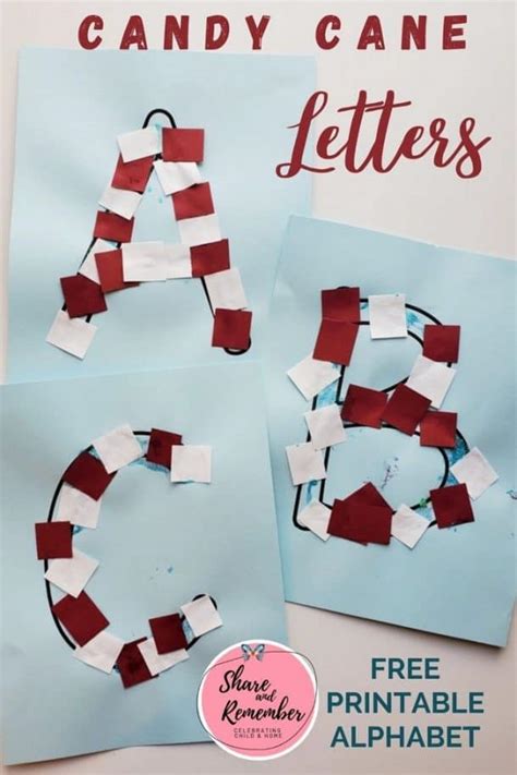 Candy Cane Letters Share And Remember Celebrating Child And Home