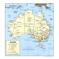 Large Map Of Australia With National Parks And Cities Australia Oceania Mapsland Maps Of