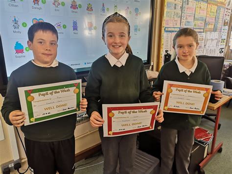 Pupil Of The Week Award Winners