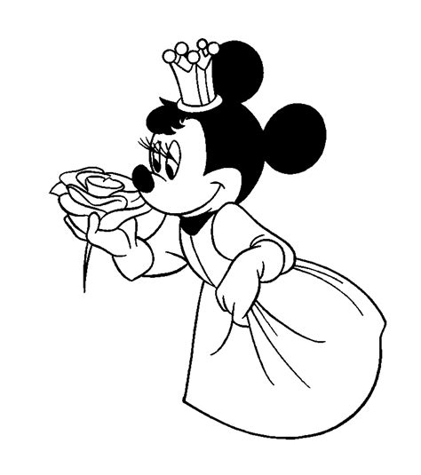 Minnie Mouse The Princess Minnie Mouse Kids Coloring Pages