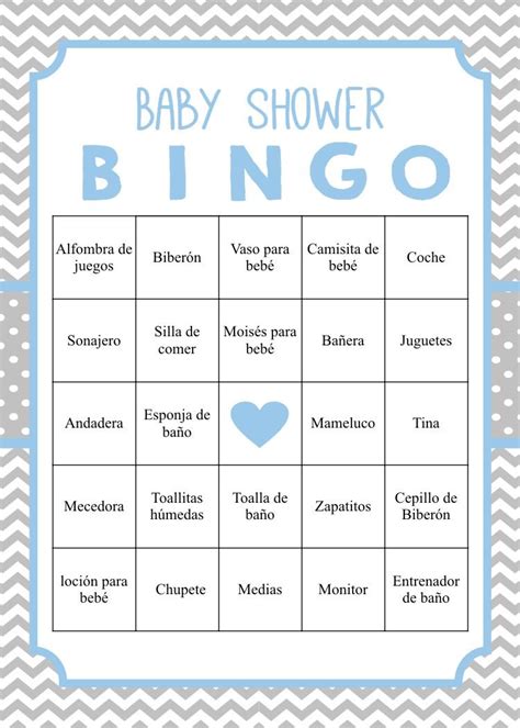 Bingo De Baby Shower Para Imprimir Gratis Artofit