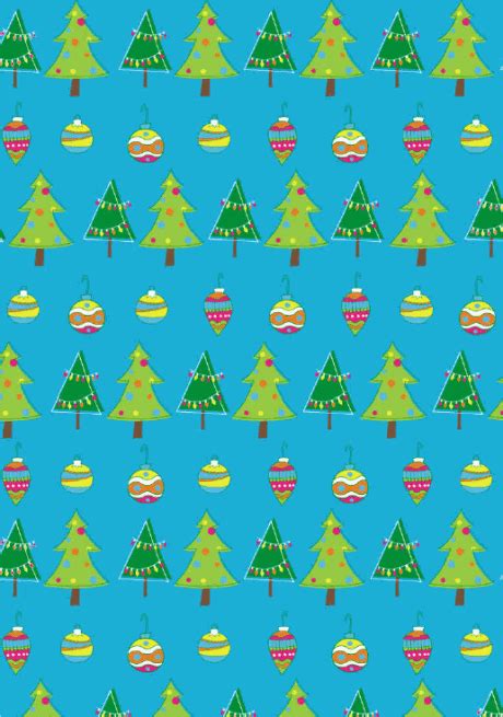 Christmas Tree Scrapbook Paper Blue