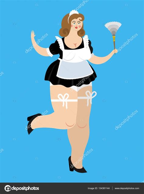 Sexy Maid Sensual Cleaning Woman Girl In Black Lingerie And St Stock Vector Image By