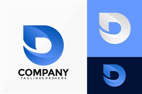 Letter D Business Logo Vector Design Abstract Emblem Designs Concept Logos Logotype Element