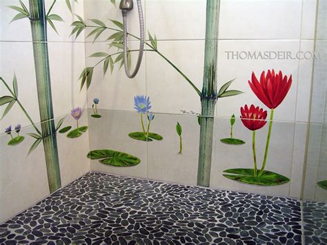 Tile Murals For Showers Thomas Deir Honolulu Hi Artist