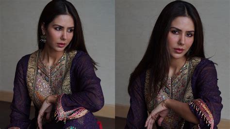 Sonam Bajwa Exudes Ethnicity In Embellished Salwar Suit