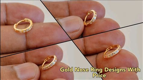 Latest Gold Nose Ring Designs With Weight Price Gold Nose Pin Designs