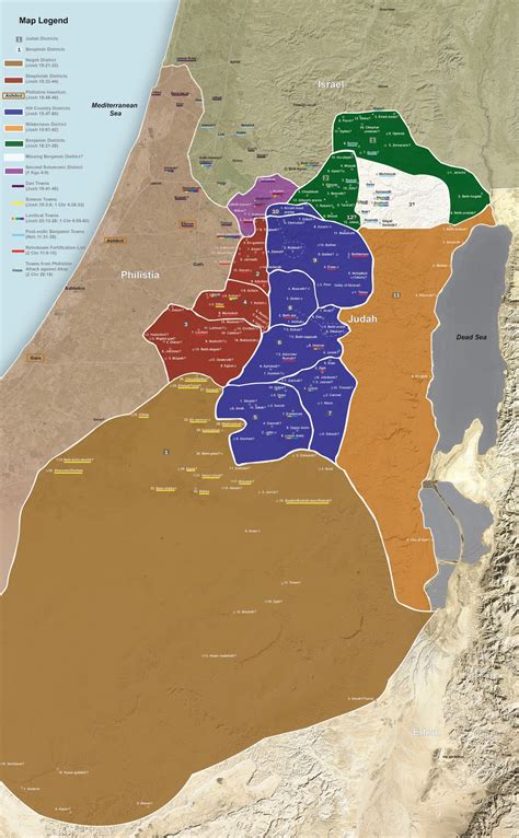 Official account of the tribe of judah: BiblePlaces Blog: Interactive Map - The Allotments of the ...