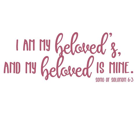 I Am My Beloveds And My Beloved Is Mine Wall Decal By Threadandbristle