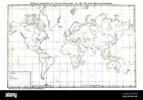 This Geographical And Historical Outline Map Shows The World According