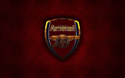 Download wallpapers Arsenal FC, English football club, red metal 