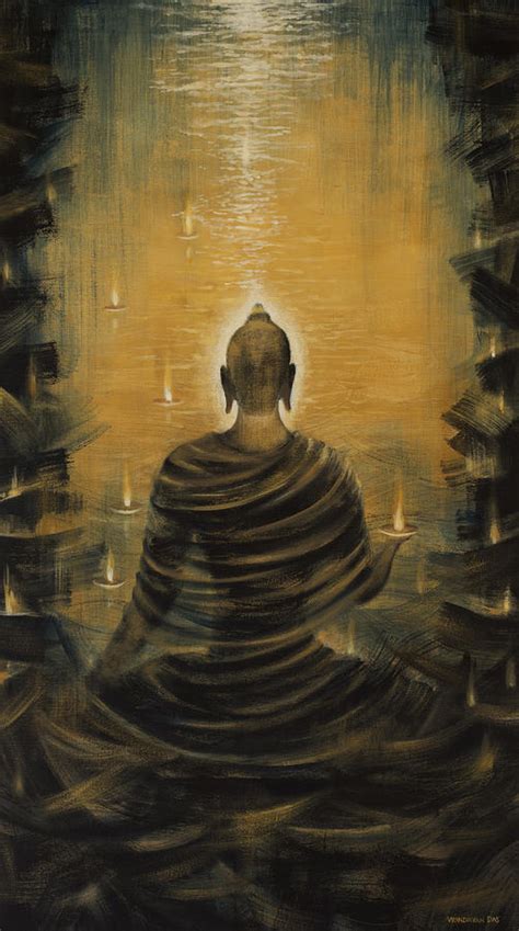 Buddha. Nirvana ocean Painting by Vrindavan Das