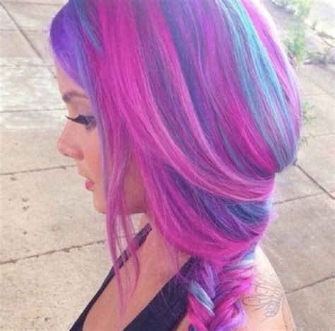 Purple Pink And Blue Hair Hairdoos Pinterest My