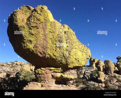Giant Balanced Rock Chiricahua National Monument Arizona Stock Photo