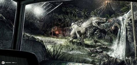 ‘jurassic World Concept Art Goes Inside The Theme Park Jurassic