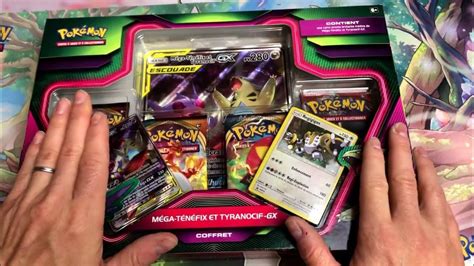 Coffret Pokemon Escouade Mega Tenefix Et Tyranocif Gx Avis Contenu Cotation Youtube