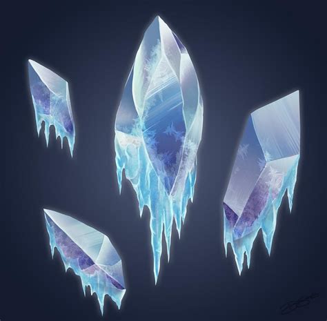 Ice Crystals By Sketchingsands Art Ice Drawing Props Concept