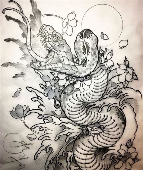 Snake Sketch For The Sunday Full Sleeve Appointment Hopefully My