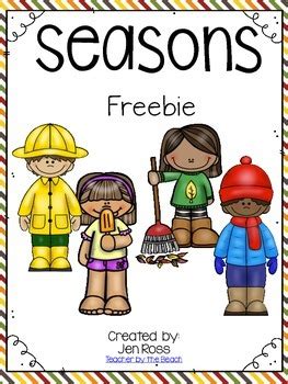 Learning colors in kindergarten, spring theme. Seasons Freebie by Jen Ross - Teacher by the Beach | TpT