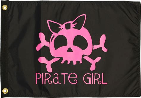 buy pirate girl 12 x18 nylon flag flagline