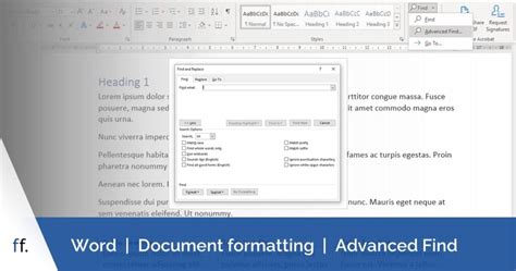 How To Use Find And Replace In Word Formatting Fundamentals