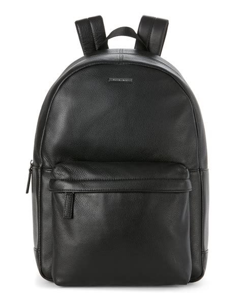 Lyst Michael Kors Stephen Leather Backpack In Black For Men