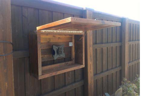 Super simple outdoor tv cabinet made for 50 tv out of pressure treated lumber and some barn style hardware. how-to-build-a-outdoor-tv-enclosure - Information on the Outdoor TV Cabinet - Decor for Home ...