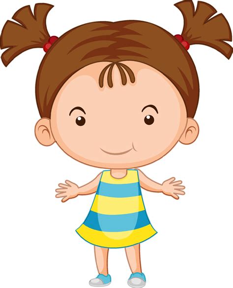 Cute Girl Cartoon Character On White Background 8191678 Vector Art At