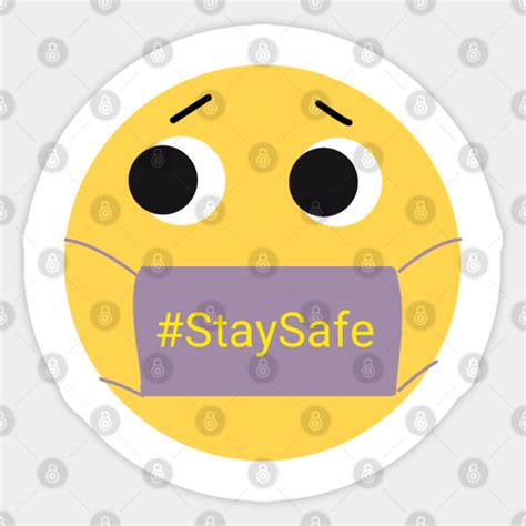 Stay Safe Emoji Emoji Sticker Teepublic