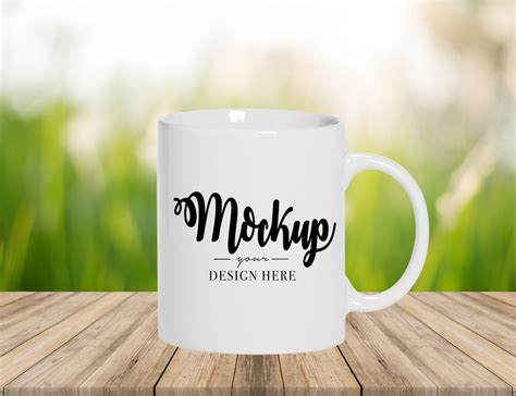 White Mug Mockup Set 4 White Coffee Cup Mock Up Blank Etsy