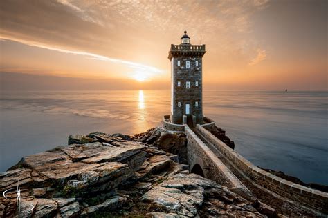 France Lighthouse Le Conquet Sea Brittany 1080p Shore Hd Wallpaper