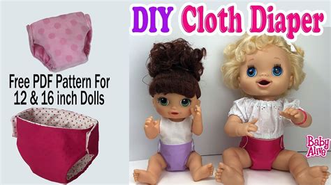 How To Make Diapers For Baby Alive Doll Free Pattern Youtube