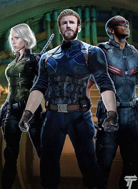 New Avengers Infinity War Promo Art Of Captain America Black Widow