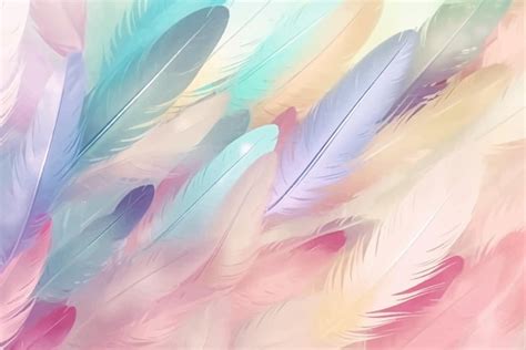 Premium Vector Pastel Color Feather Abstract Background