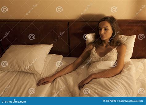 Woman Waiting For Her Boyfriend Stock Image Image Of House Duvet