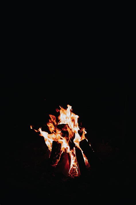 Flame Bonfire Sparks Fire Black Dark Hd Phone Wallpaper Peakpx