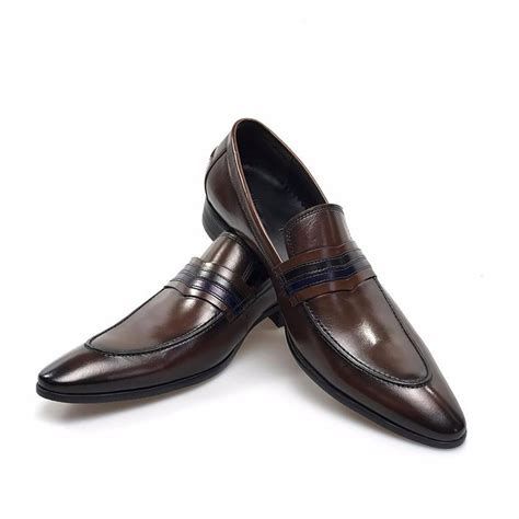 Dark Brown Italian Classic Style Men Loafer Shoes Fanfreakz