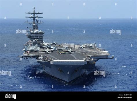 Us Navy Aircraft Carrier Uss Dwight D Eisenhower During Operations