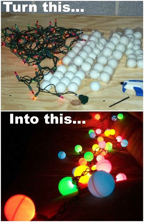 Ping Pong Ball Lights Easy And Cool Looking Holiday Crafts Holiday