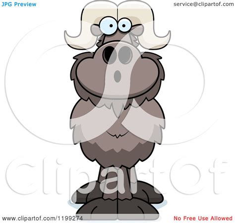Cartoon Of A Surprised Ox Royalty Free Vector Clipart By