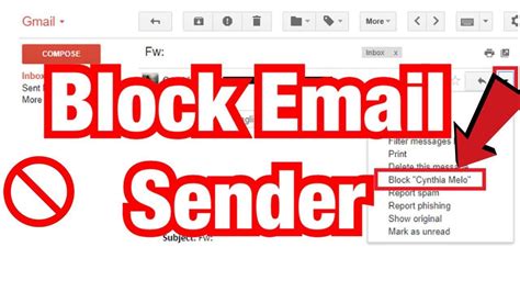 How To Block Email Senders On Gmail Youtube