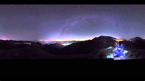 360 Video Interactive 360 Degree Panoramic View Of The Night Sky