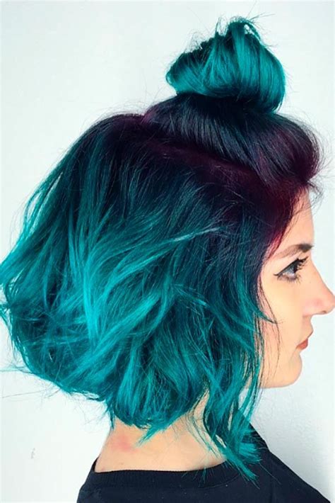 33 Trendy Styles For Blue Ombre Hair Teal Hair Dye Hair