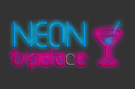 Neon Typeface Sans Serif Fonts ~ Creative Market