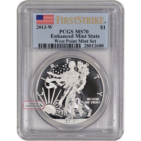 2013 W American Silver Eagle Enhanced State Pcgs Ms70 First Strike