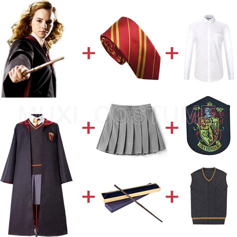Gryffindor Uniform Hermione Granger Cosplay Costume Kids Adult Version