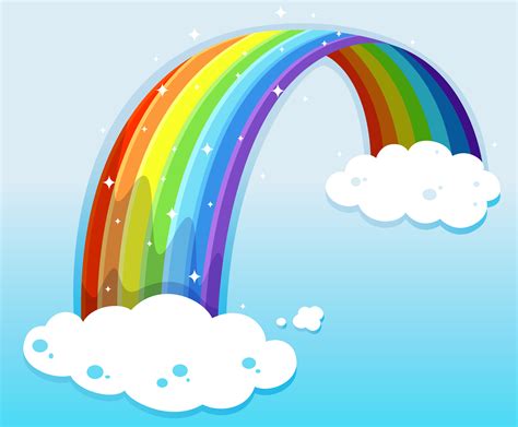 A Sky With A Sparkling Rainbow 520784 Download Free Vectors Clipart