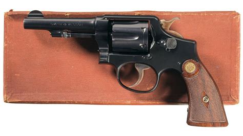 Sandw 38 Mandp Model Of 1905 4th Change Revolver With Box Rock Island