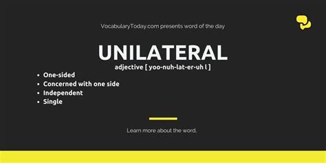 Unilateral Meaning Usage Quotes And Social Examples Vocabulary Today