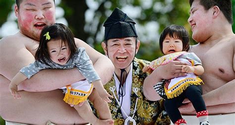 160 Babies Cry It Out In Japans Naki Sumo Crying Baby Contest